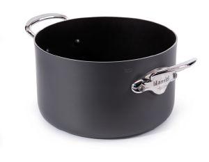 Bassine à ragoût Mauviel M'Stone3 - 24 cm - Aluminium anodisé noir - Revêtement anti-adhérent sans PFOA & PTFE - Fond induction intégré_0