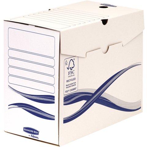 BOÎTES ARCHIVES BANKERS BOX BASIQUE CARTON RECYCLE MONTAGE MANUEL DOS 15CM LOT 10 UNITES