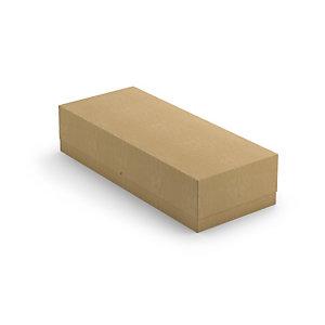 CAISSE CARTON TÉLESCOPIQUE SIMPLE CANNELURE À MONTAGE INSTANTANÉ 120X50X20/35 CM