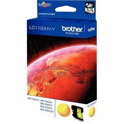 Cartouche jet d'encre Brother LC1100 - Jaune haute capacité - Référence LC1100HY-Y_0
