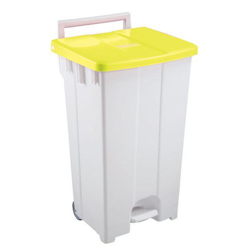 CONTAINER À PÉDALE 100 L - COUVERCLE JAUNE - GILAC
