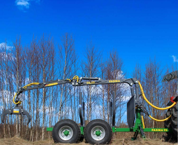 Chariot d'abattage 6 tonnes FARMA CT 4,2-6 - Grue compacte et puissante de 4,2 m avec extension_0