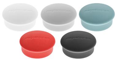 DISCOFIX AIMANT ROND 'MINI', GRIS - LOT DE 9