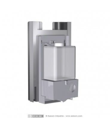 Distributeur de savon - Axeuro Industrie - à encastrer derrière un miroir - AX9406E - inox 304 et réservoir 1L_0