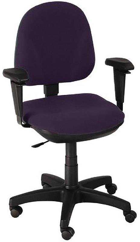 FAUTEUIL DE BUREAU AURORE CONTACT PERMANENT ACCOUDOIRS RÉGLABLES COLORIS PRUNE - MANUTAN COLLECTIVITÉS