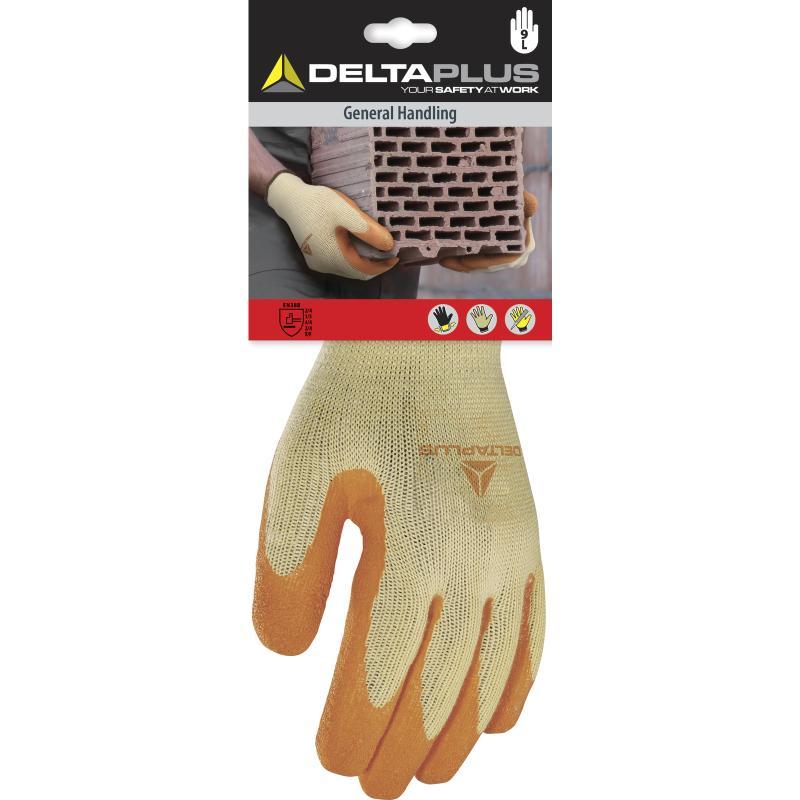 Gants de manutention - tricot polycoton - paume enduite latex - DPVE730_0