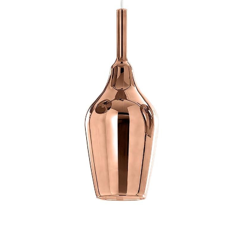 Gea Luce Suspension Ofelia S/12 En Verre Borosilicate De Couleur Cuivre Miroir Avec Douille G9, Câble De 3 Mètres - Gealuce Modern Design - cuivre O_0