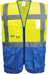 Gilet executive warsaw jaune royal c476, m_0