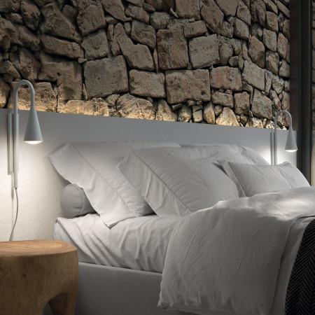 Grande applique murale TEAR GU10 avec interrupteur - IP40 - coloris noir ou blanc_0