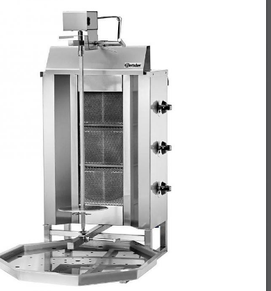 Grill doner kebab à gaz - jusqu'à 40kg - inox 18/10 - 597x795x990mm_0