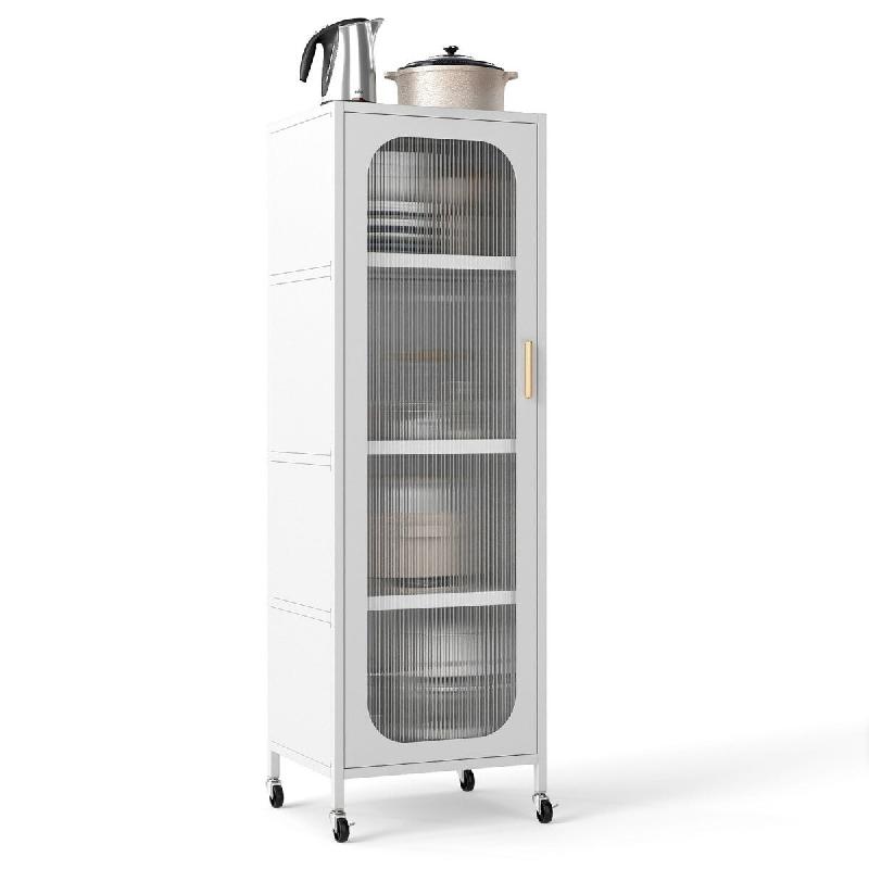 Helloshop26 - Armoire de rangement minime 45 x 40 x 141 cm robuste et flexible design moderne en acier carbone blanc 20_0016172 - blanc acier 30002291_0