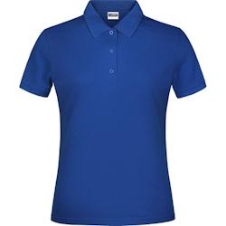 JAMES NICHOLSON, Polo femme, manches courtes, manches avec bande elasthanne, bleu dark royal,  S, - S bleu 7865540589797_0