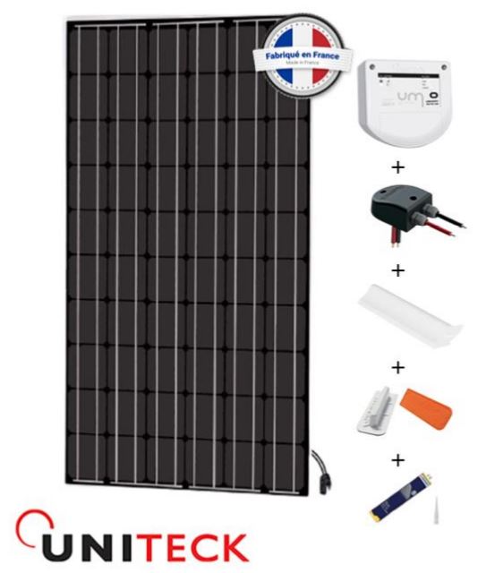 Kit solaire camping-car 300W Uniteck - régulateur MPPT, monocristallin, fabrication française_0