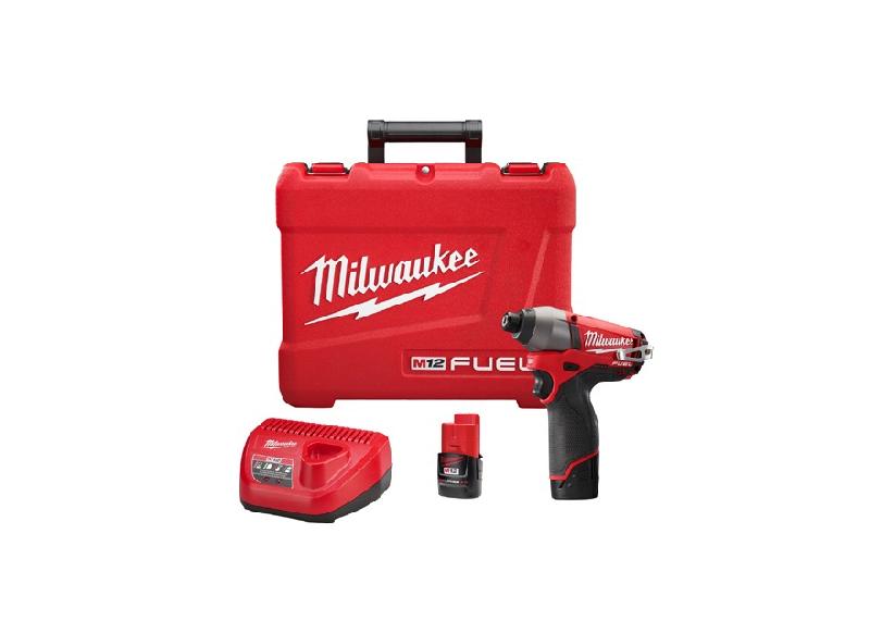 MILWAUKEE - M12CID202C Visseuse à Chocs Compacte HEX 1/4 Fuel 12V 2Ah - 2 Batteries, Chargeur et Coffret - 4933440405_0