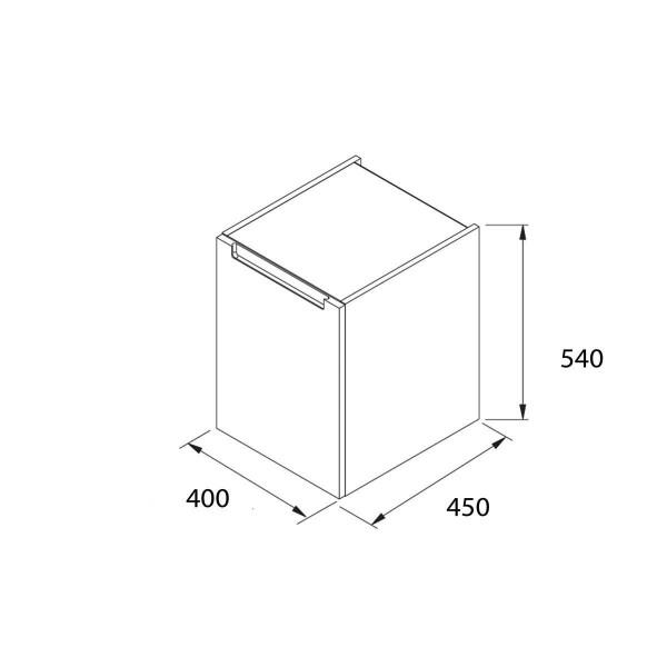 MODULE MONTERREY 400 1 PORTE DROITE BLANC BRILLANT 400 X 540 X 450 MM - SALGAR 26690