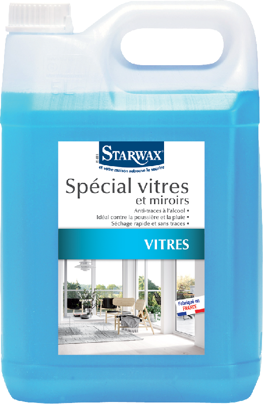 Nettoyant spécial vitres 3 en 1 STARWAX - 5L - Fabrication française - Nettoyage optimal avec forte teneur en alcool_0