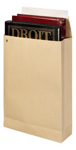 POCHETTE À SOUFFLETS 9 CM KRAFT BRUN ARMÉ 280 X 410 MM BRUNEAU 120 G SANS FENÊTRE - BOÎTE DE 25