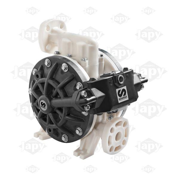 Pompe pneumatique à membranes - Corps PP - Référence PP1-200-PTFE-EX - Débit 200l/min - ATEX Ex II2 GD IIB/IIC 95°C_0