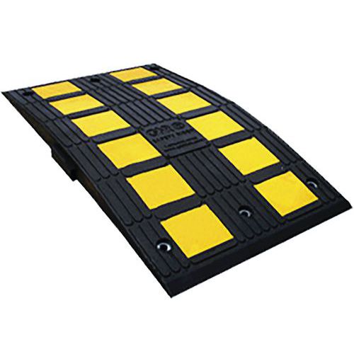 RALENTISSEUR CAOUT. CENTRAL SAFETY RIDER® 90X50CM JAUNE/NOIR - JUSTRITE