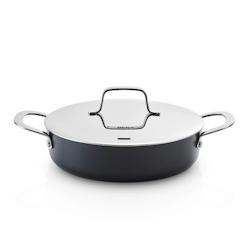 Sauteuse avec 2 anses et son couvercle Maestro 24 cm -  250 cl Noir Rond Aluminium Beka - 3458165024251_0