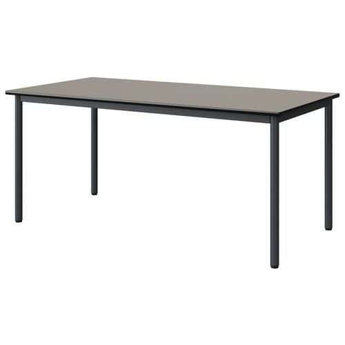 TABLE MALIBU 160X80 T5 4P STRA GRIS U727/NOIR GRIS 7016