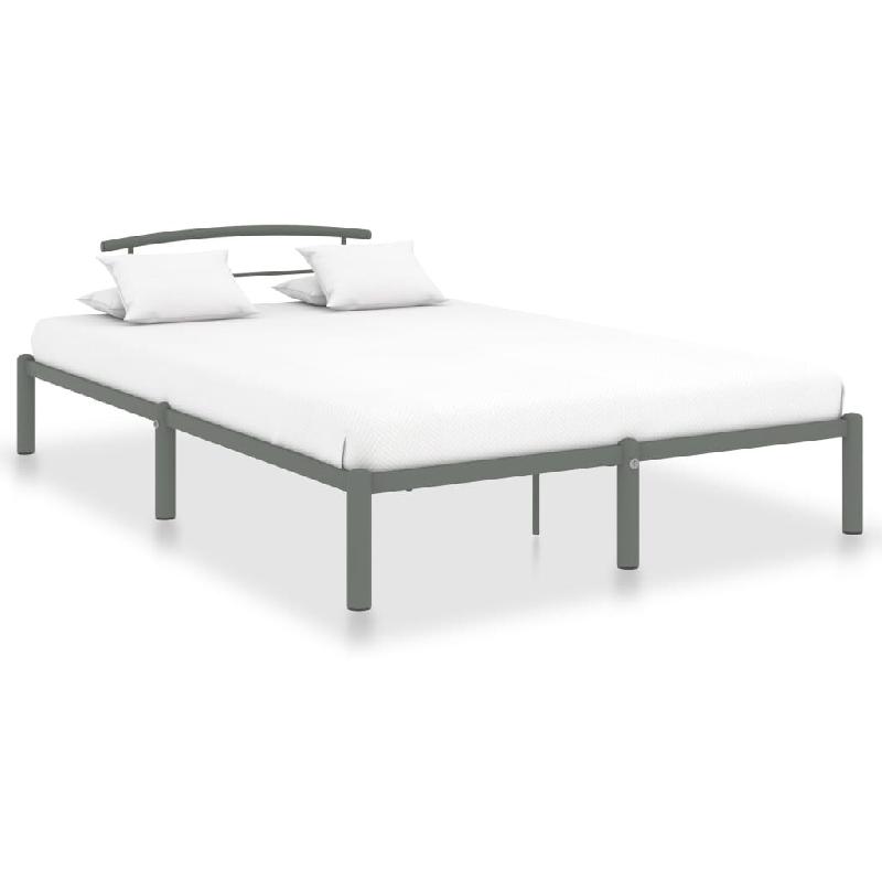 VidaXL Cadre de lit sans matelas gris métal 160x200 cm Modèle Vervioris - 284666_0