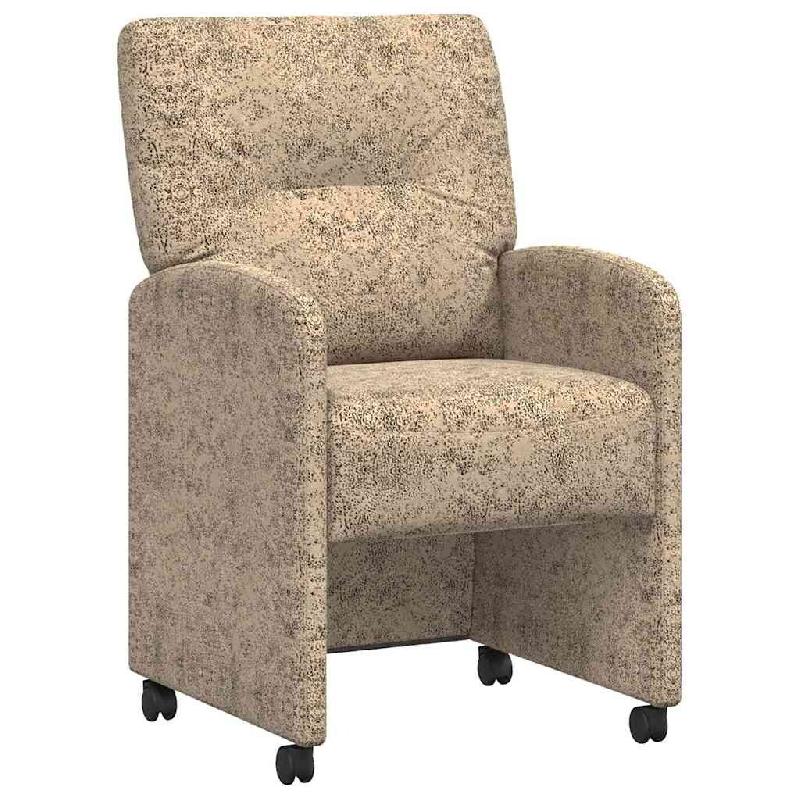 VidaXL Chaises de Salle à Manger avec Roues 2 pcs Gris clair Modèle Whisper Moderne - 42017844_0