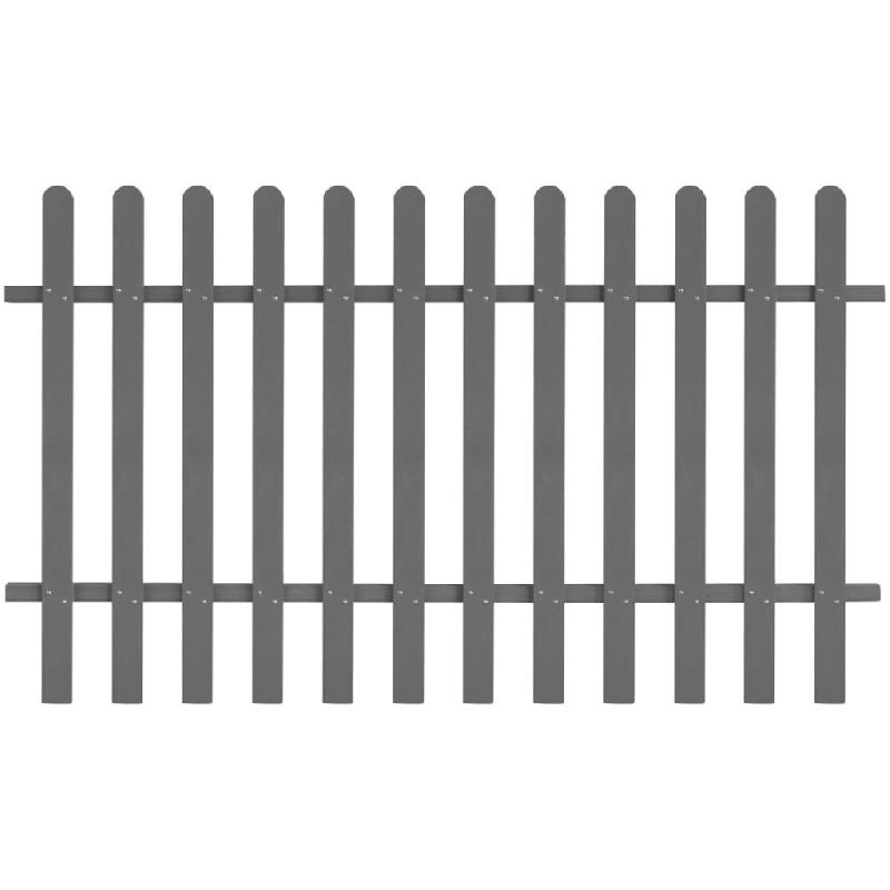 Vidaxl clôture à piquets wpc 200x120 cm 42821_0