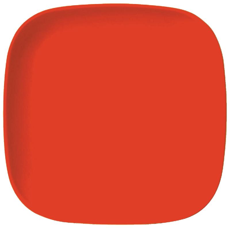 ASSIETTE PLATE CARRÉ ROUGE MÉLAMINE 13,5X13,5 CM VAISSELLE ENFANCE PLASTOREX