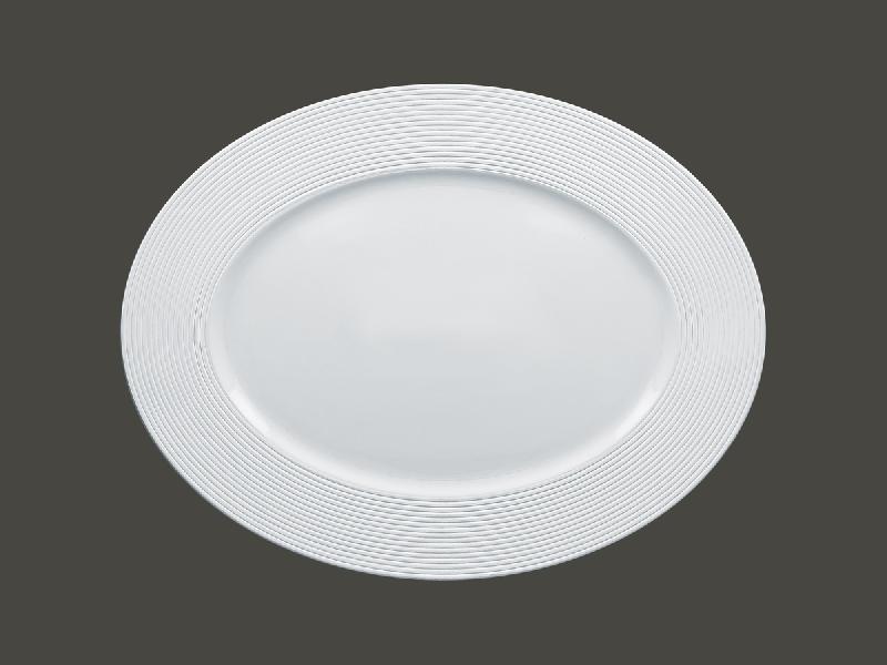 PLAT OVALE BLANC PORCELAINE 36 CM EVOLUTION RAK