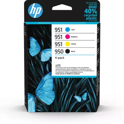 950 Pack de 4 cartouches d'encre noire/HP 951 Pack de 4 cartouches d'encre cyan/magenta/jaune authen_0