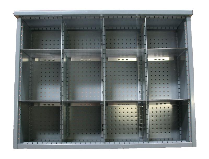 Agencement pour tiroirs h.100 et 125 mm d'armoire métallique s2_0