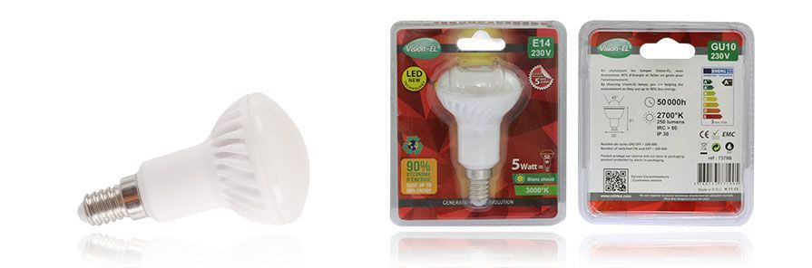 AMPOULE LED E14 5W 3000K VISION-EL 7662B