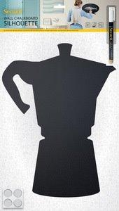 ARDOISE MURALE SILHOUETTE 'CAFETIÈRE', MÉLAMINE