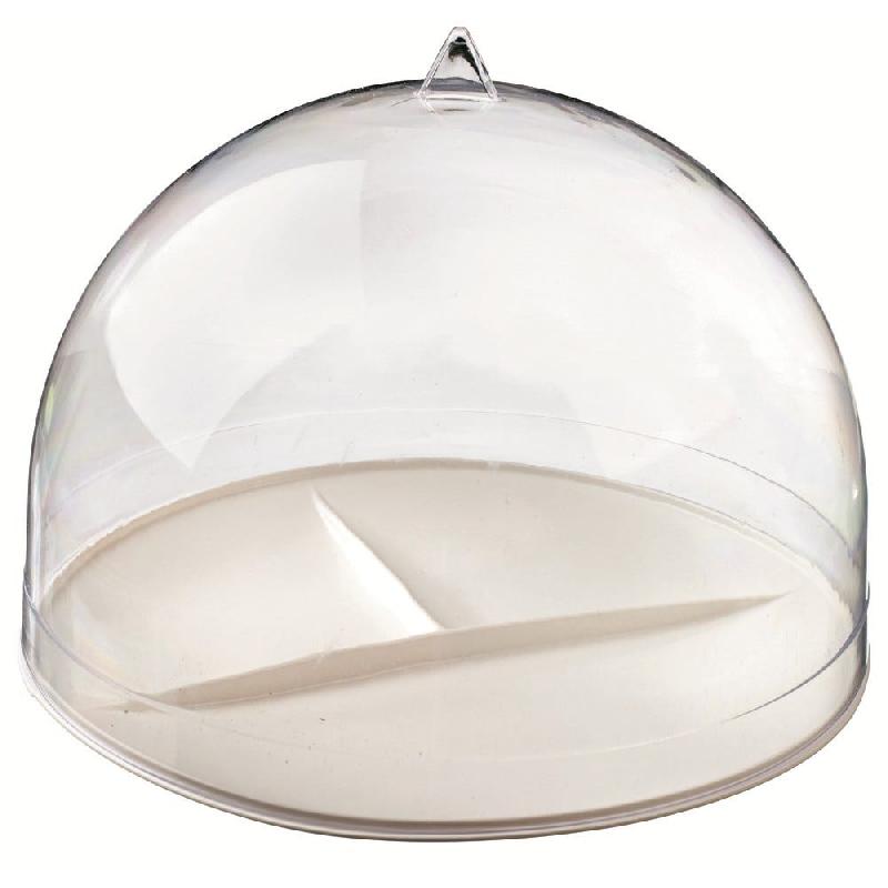Assiette ronde 3 compartiments pourcloche PS blanc Ø26,4cm - par 60_0