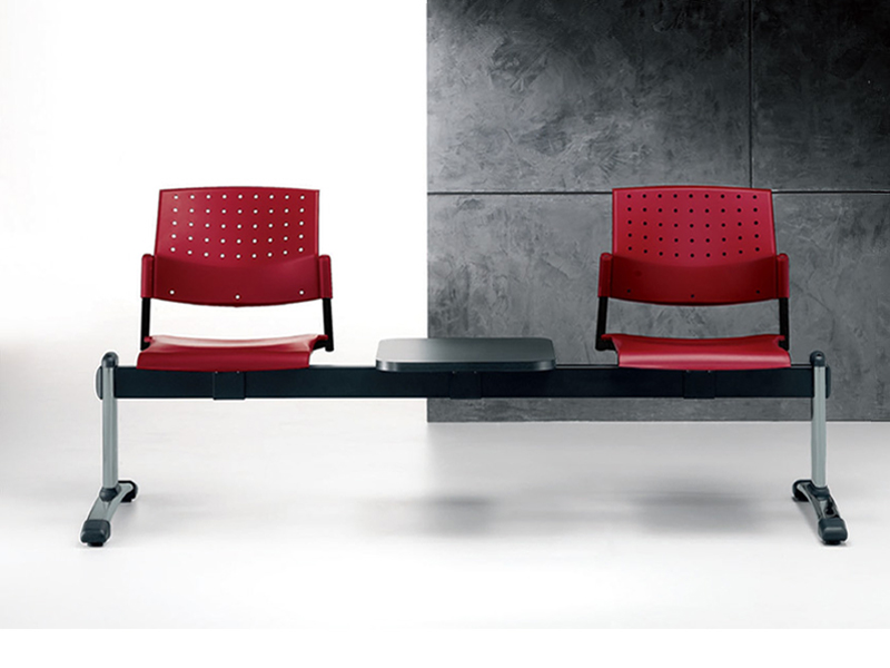 Banc d'accueil Nexus - 2 ou 3 places - Structure acier époxy noir - Couleurs variées_0