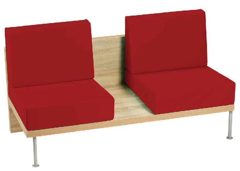 BANQUETTE 2 PLACES FAAR PVC URBAN TOMATE - MANUTAN COLLECTIVITÉS