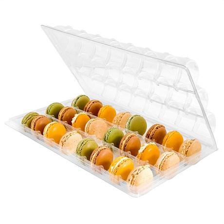 BLISTER 24 MACARONS 20X30X5 CM TRANSPARENT (VENDU PAR 100)