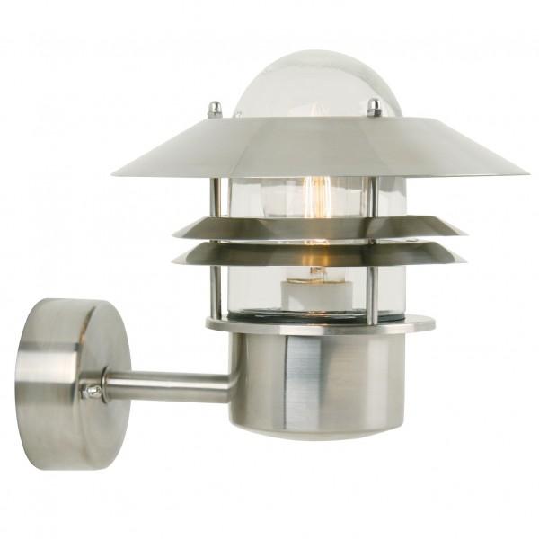 BLOKHUS APPLIQUE MURALE ACIER INOXYDABLE-VERRE E27 - NORDLUX 25011034
