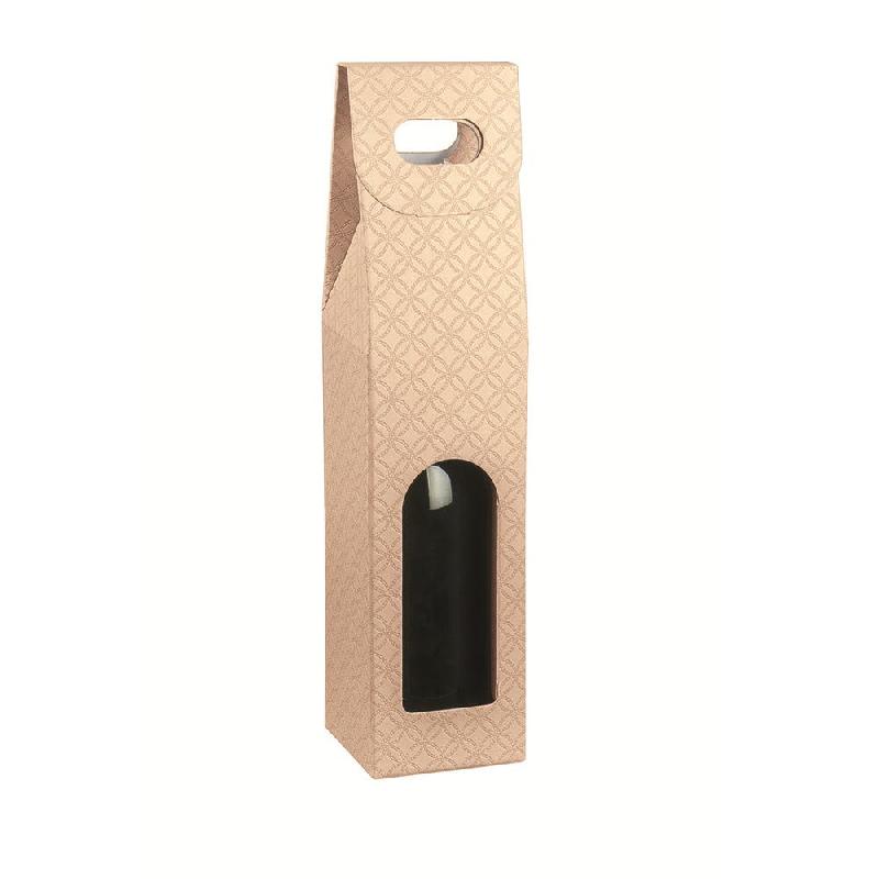 Boîte 1 bouteille carton imprimé matelassé nude - par 10_0