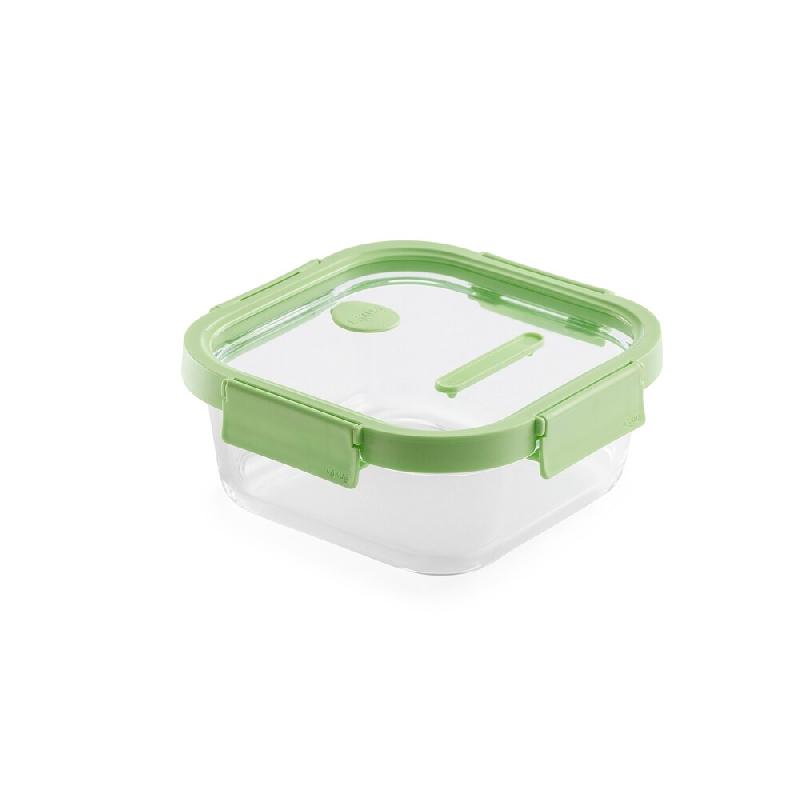 Boite hermétique en verre 1100 ml -  Vert Carré Verre Lékué 19.3x19.3 cm - vert 8710755884023_0