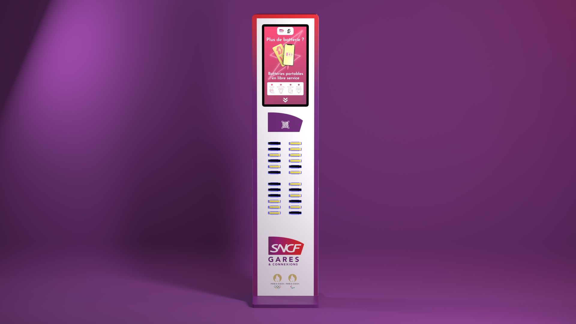 Borne de recharge mobile - Capacité 24 emplacements_1