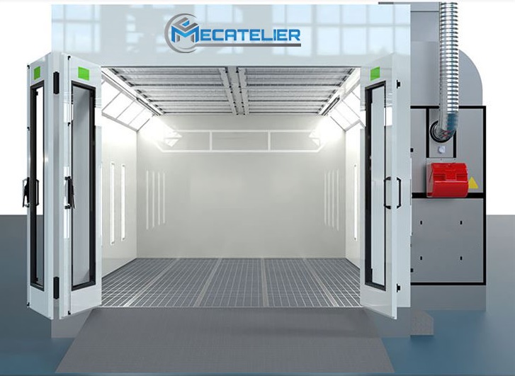 Cabine de peinture automobile VL & VU - évolutive 8m - carrosserie avec ventilation verticale ou horizontale_0