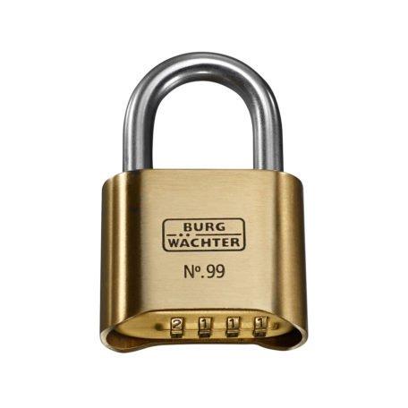 Cadenas à combinaison No. 99 - laiton massif - anse en acier inoxydable - résistant à l'eau de mer_0