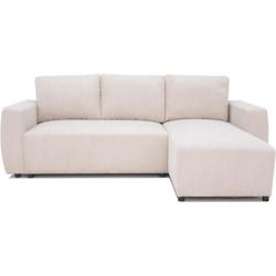 Canapé d'angle convertible réversible 3-4 places PHARELL - Velours côtelé beige - Coffre de rangement - L 230x P 155 x H 95 AUCUNE - 3666749449035_0