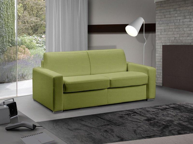 Canapé-lit convertible 3-4 places MASTER - ouverture EXPRESS 160x200 cm - Tweed Cross vert - Matelas 18 cm inclus_0