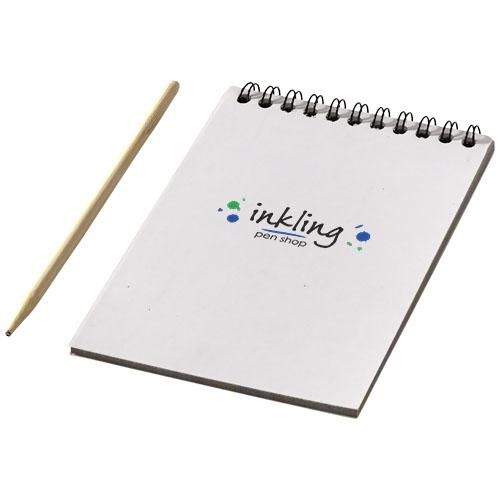 Carnet coloré à gratter avec stylo en bois Waynon - 10 feuilles de papier à gratter_0