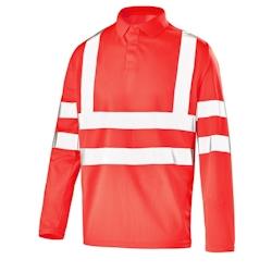 Cepovett - Polo manches longues Fluo Base 2 Rouge Taille 3XL - XXXL 3603622252023_0