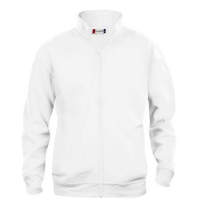 CLIQUE Sweat basic zippé Homme Blanc S_0