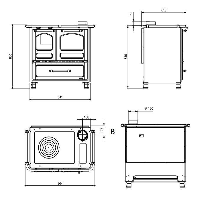 Cuisinieres a bois la nordica / family 4.5 - beige_0